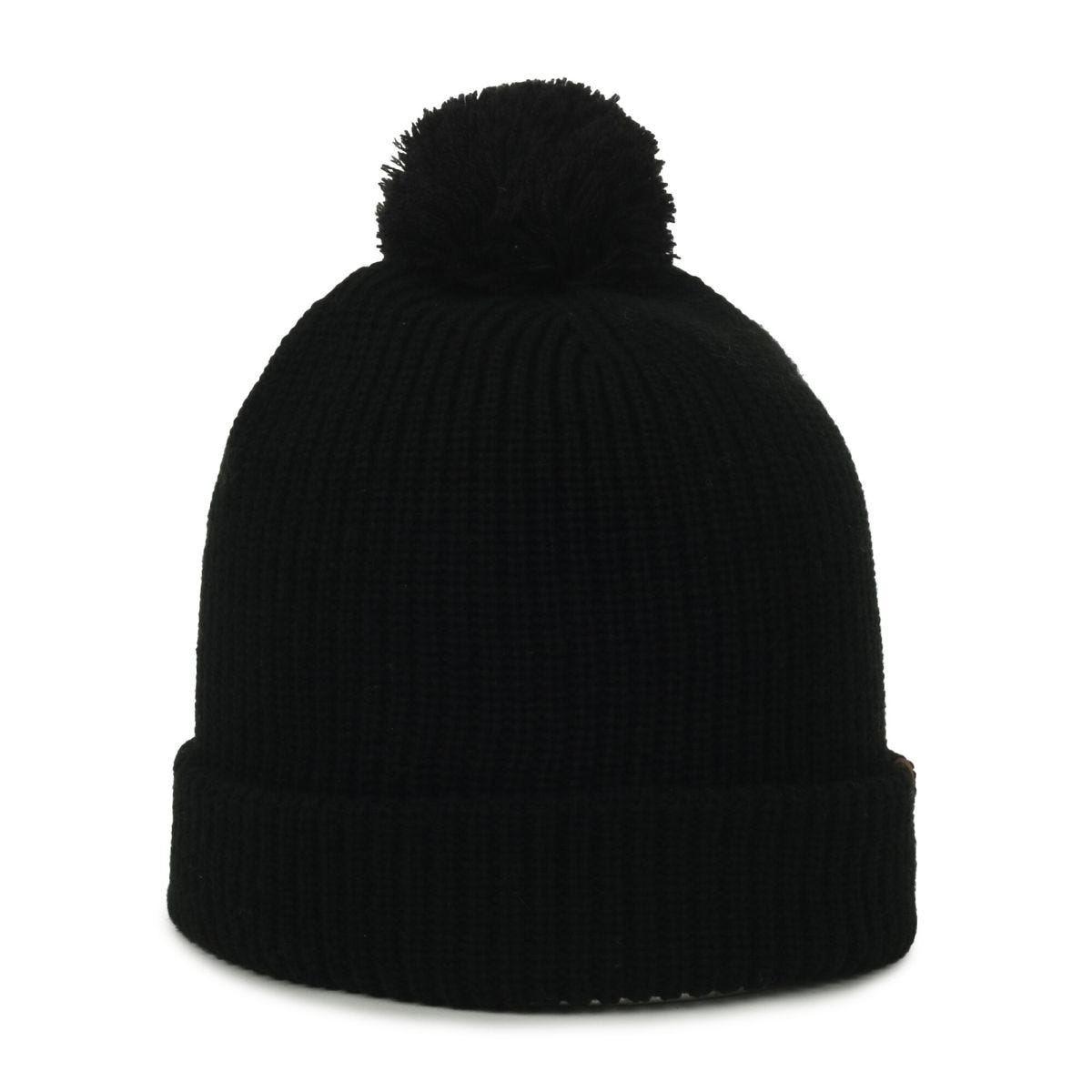 OC Sports OC811 Acrylic Cuffed Pom Beanie - Black