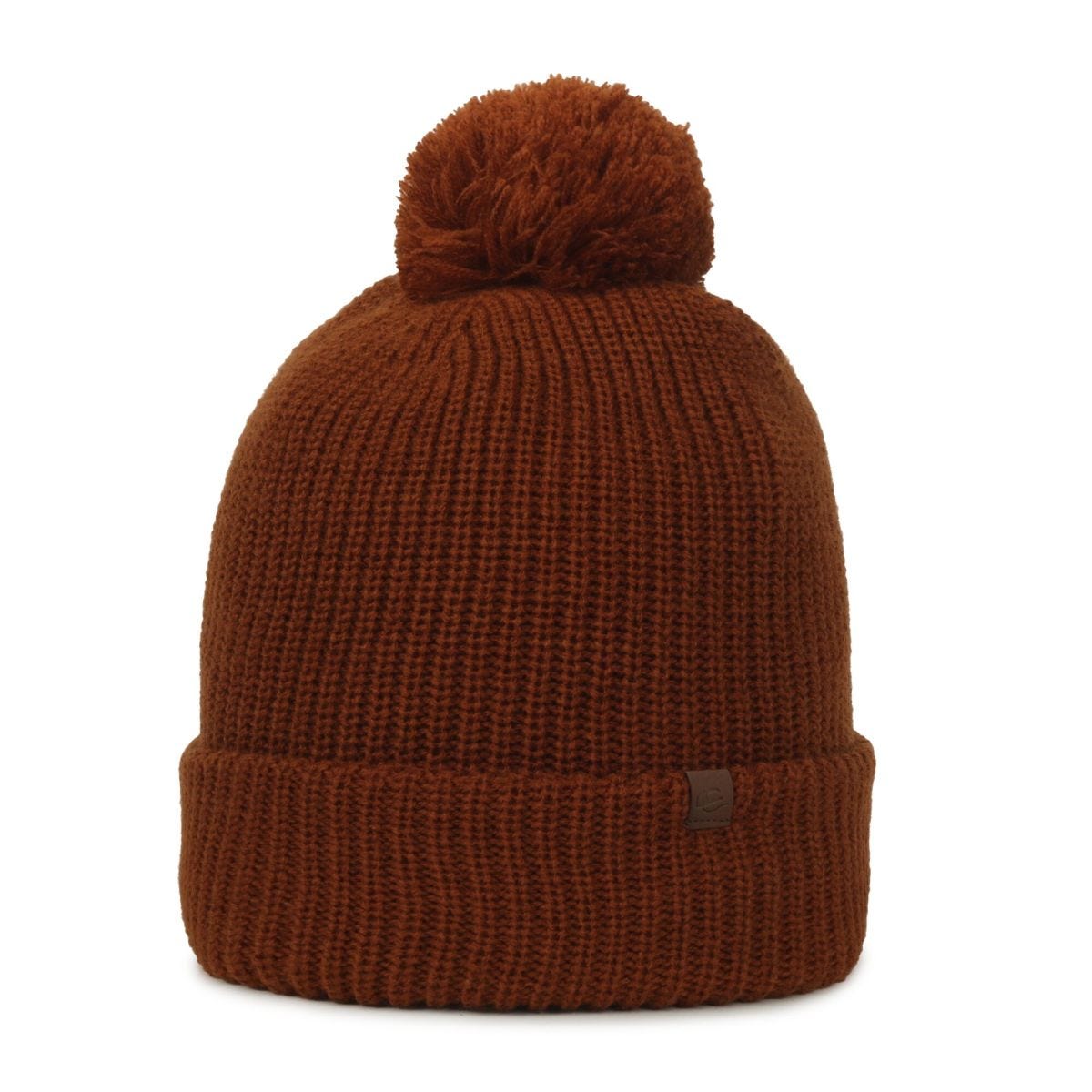 OC Sports OC811 Acrylic Cuffed Pom Beanie - Cinnamon