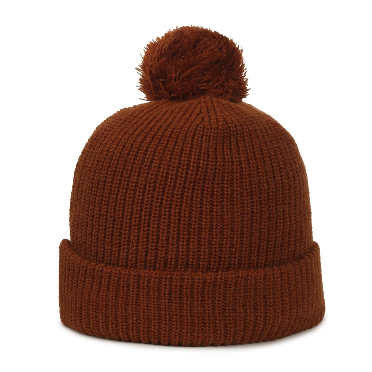 OC Sports OC811 Acrylic Cuffed Pom Beanie - Cinnamon