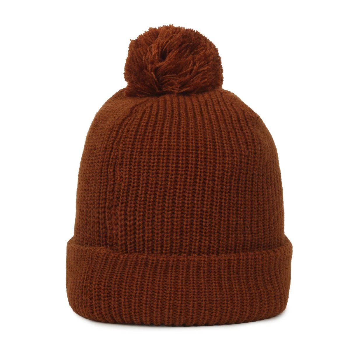 OC Sports OC811 Acrylic Cuffed Pom Beanie - Cinnamon