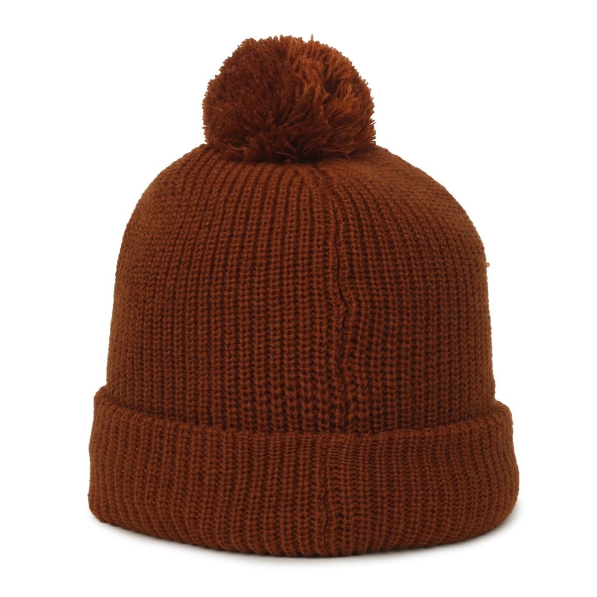 OC Sports OC811 Acrylic Cuffed Pom Beanie - Cinnamon