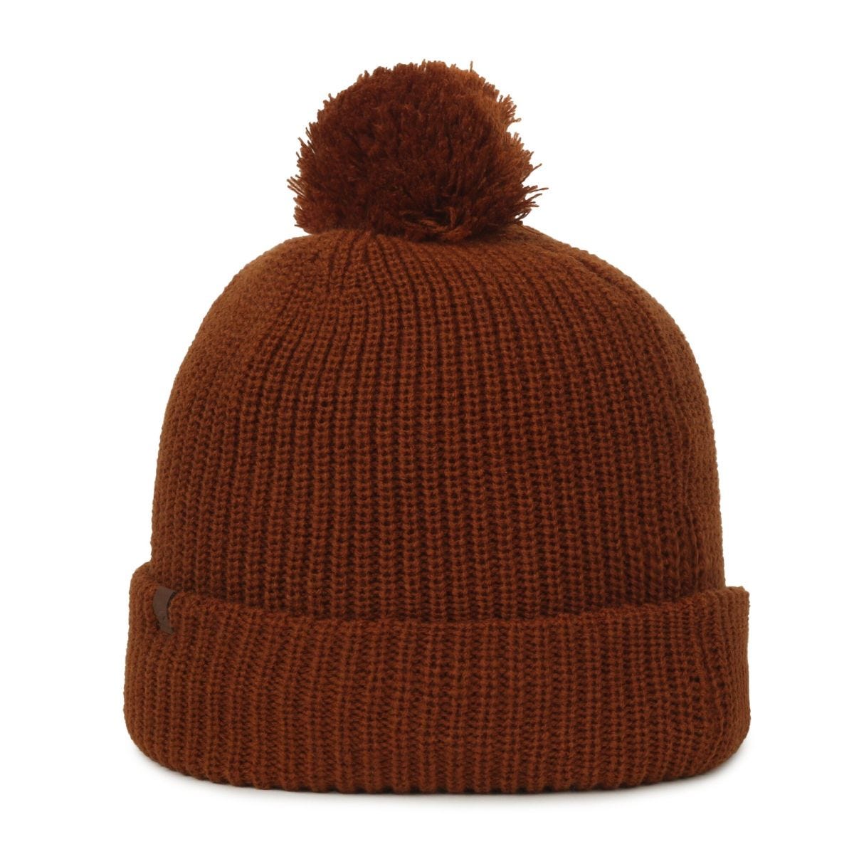 OC Sports OC811 Acrylic Cuffed Pom Beanie - Cinnamon