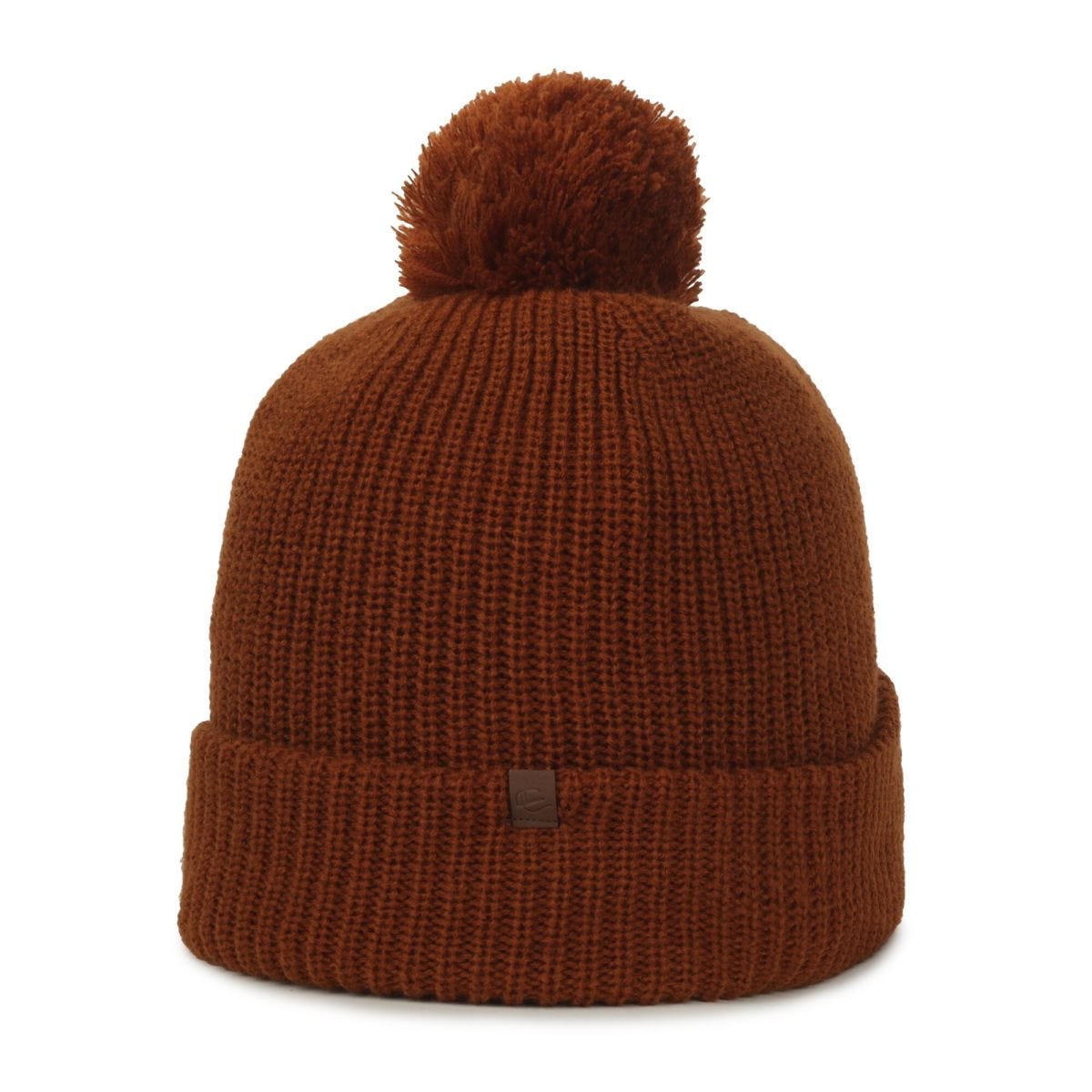 OC Sports OC811 Acrylic Cuffed Pom Beanie - Cinnamon