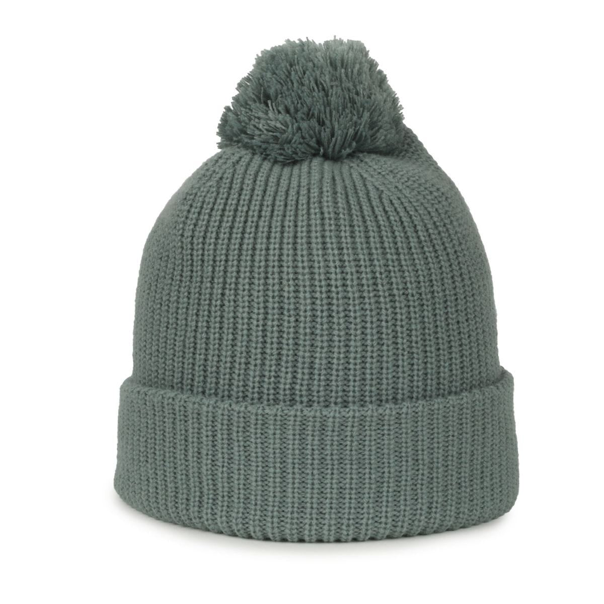OC Sports OC811 Acrylic Cuffed Pom Beanie - Dusty Blue