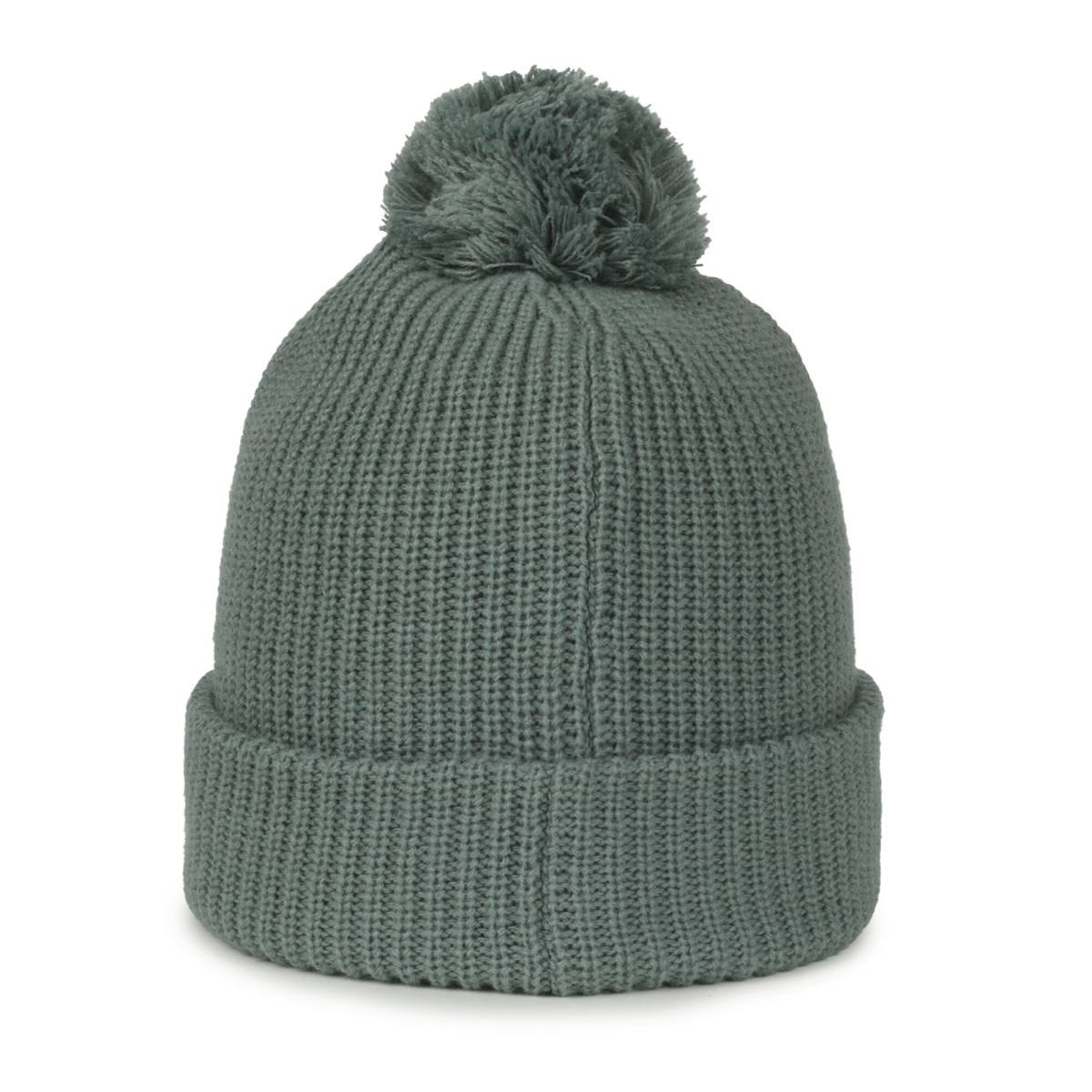 OC Sports OC811 Acrylic Cuffed Pom Beanie - Dusty Blue