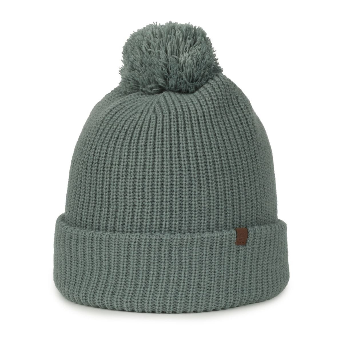 OC Sports OC811 Acrylic Cuffed Pom Beanie - Dusty Blue