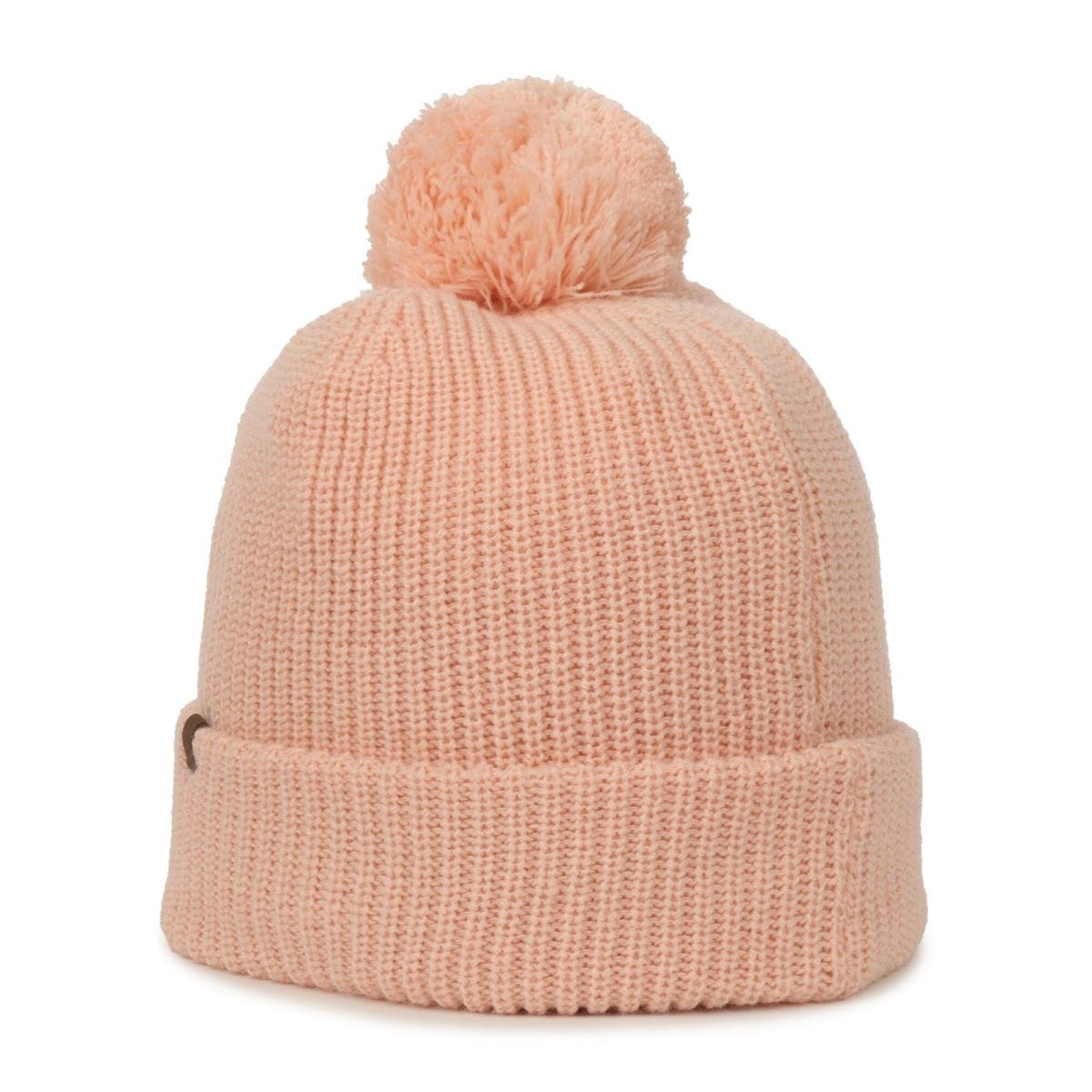 OC Sports OC811 Acrylic Cuffed Pom Beanie - Dusty Pink