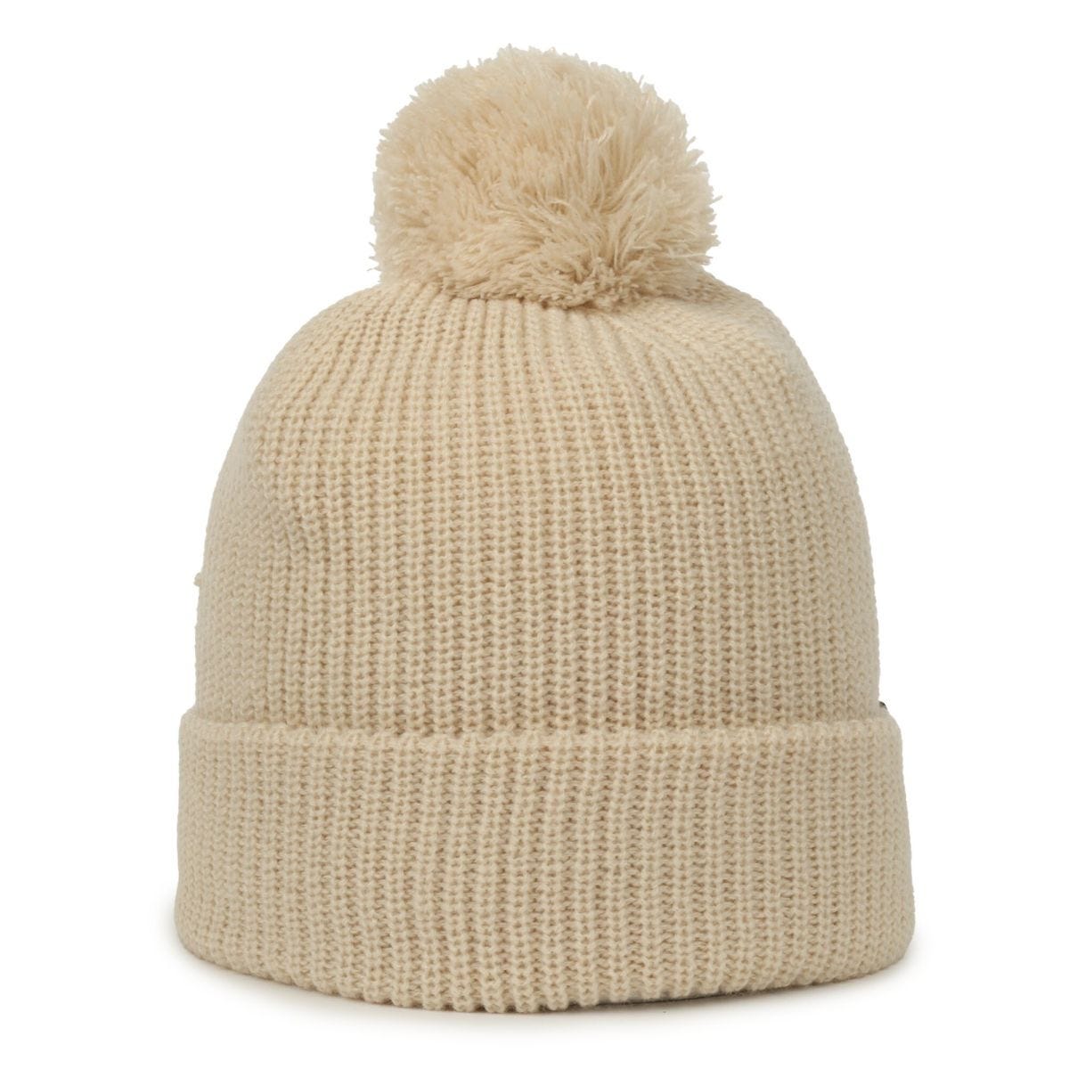 OC Sports OC811 Acrylic Cuffed Pom Beanie - Oatmeal