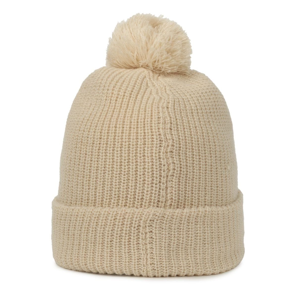 OC Sports OC811 Acrylic Cuffed Pom Beanie - Oatmeal