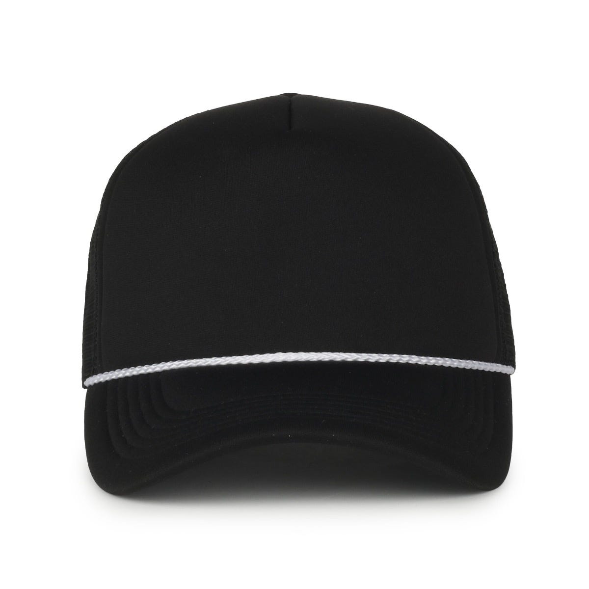 OC Sports OCFOAM 5 Panel Foam Mesh Trucker with Cord Cap - Black White Cord
