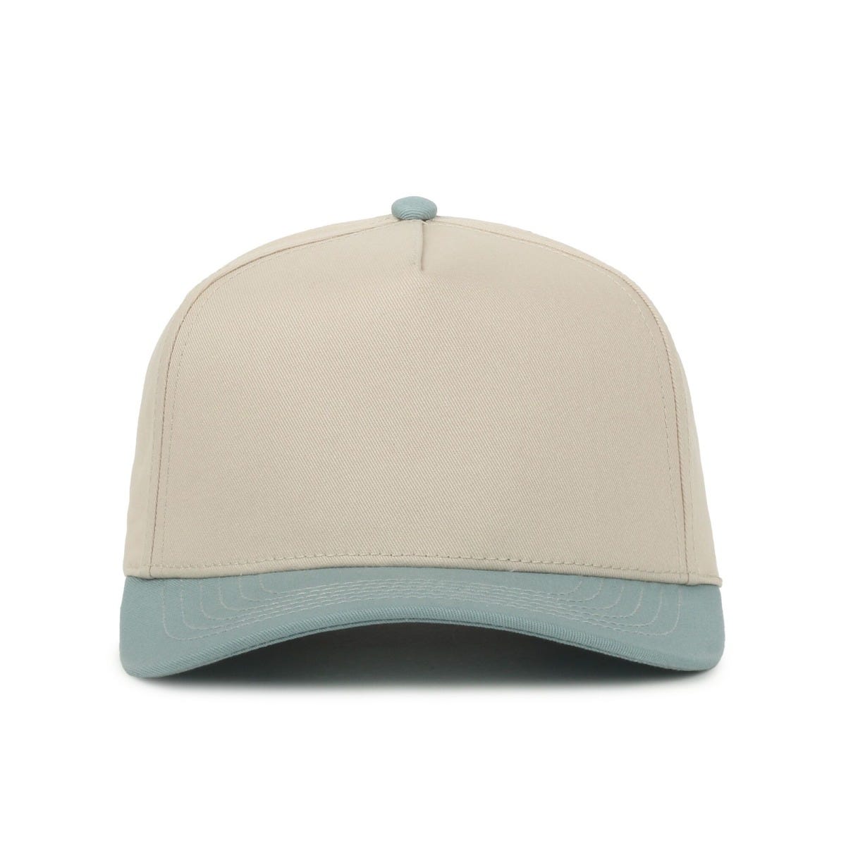 Legendary Headwear PALMETTO Cotton Twill Structured Snapback Cap - Stone/Dusty Blue
