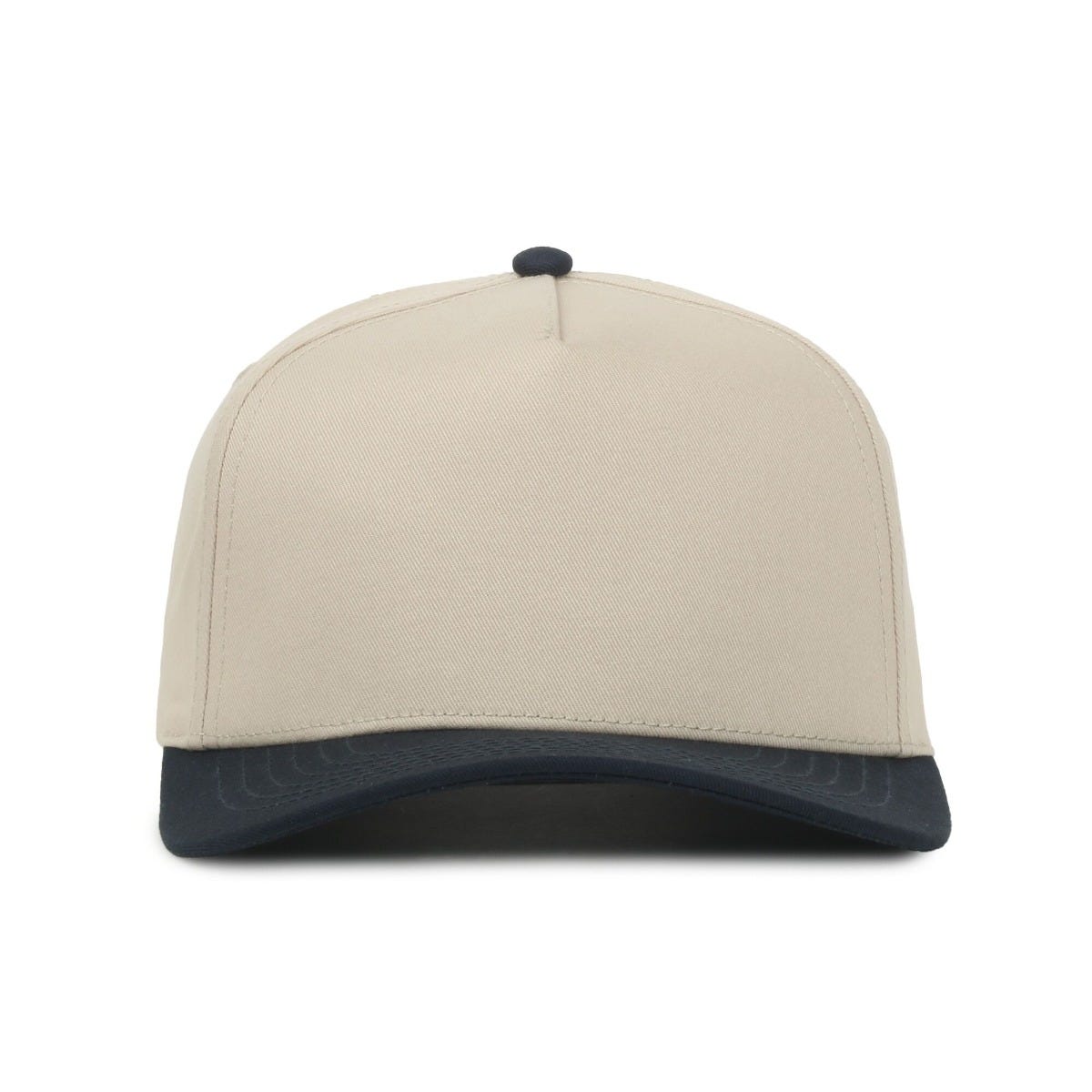 Legendary Headwear PALMETTO Cotton Twill Structured Snapback Cap - Stone/Navy