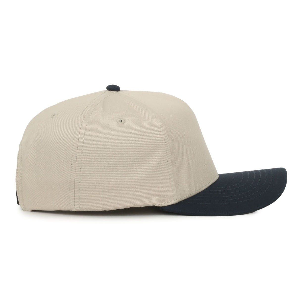 Legendary Headwear PALMETTO Cotton Twill Structured Snapback Cap - Stone/Navy