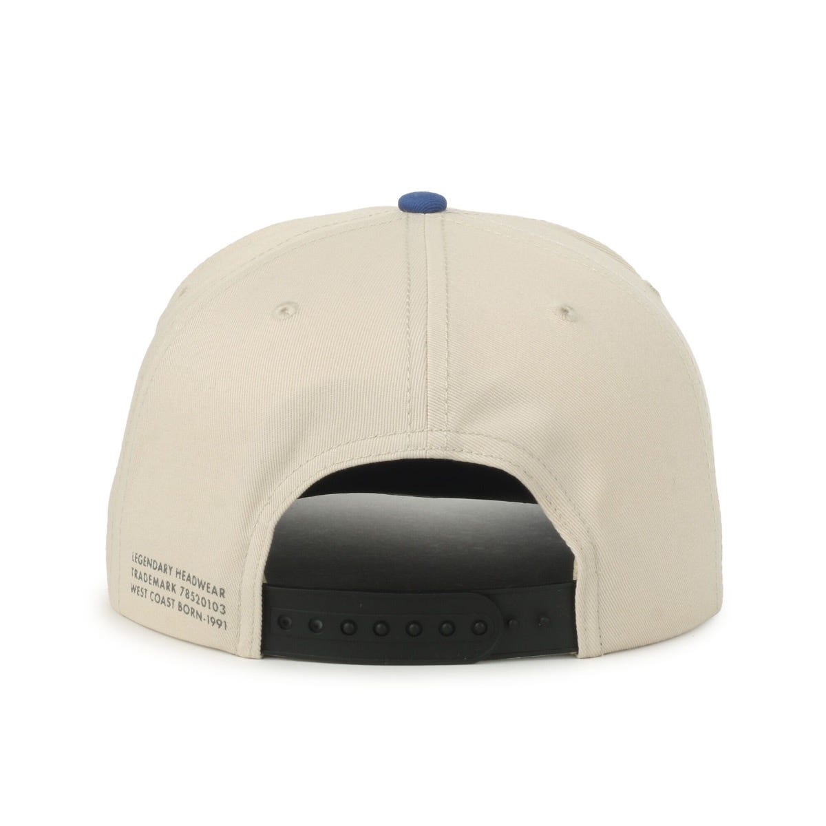 Legendary Headwear PALMETTO Cotton Twill Structured Snapback Cap - Stone/Royal