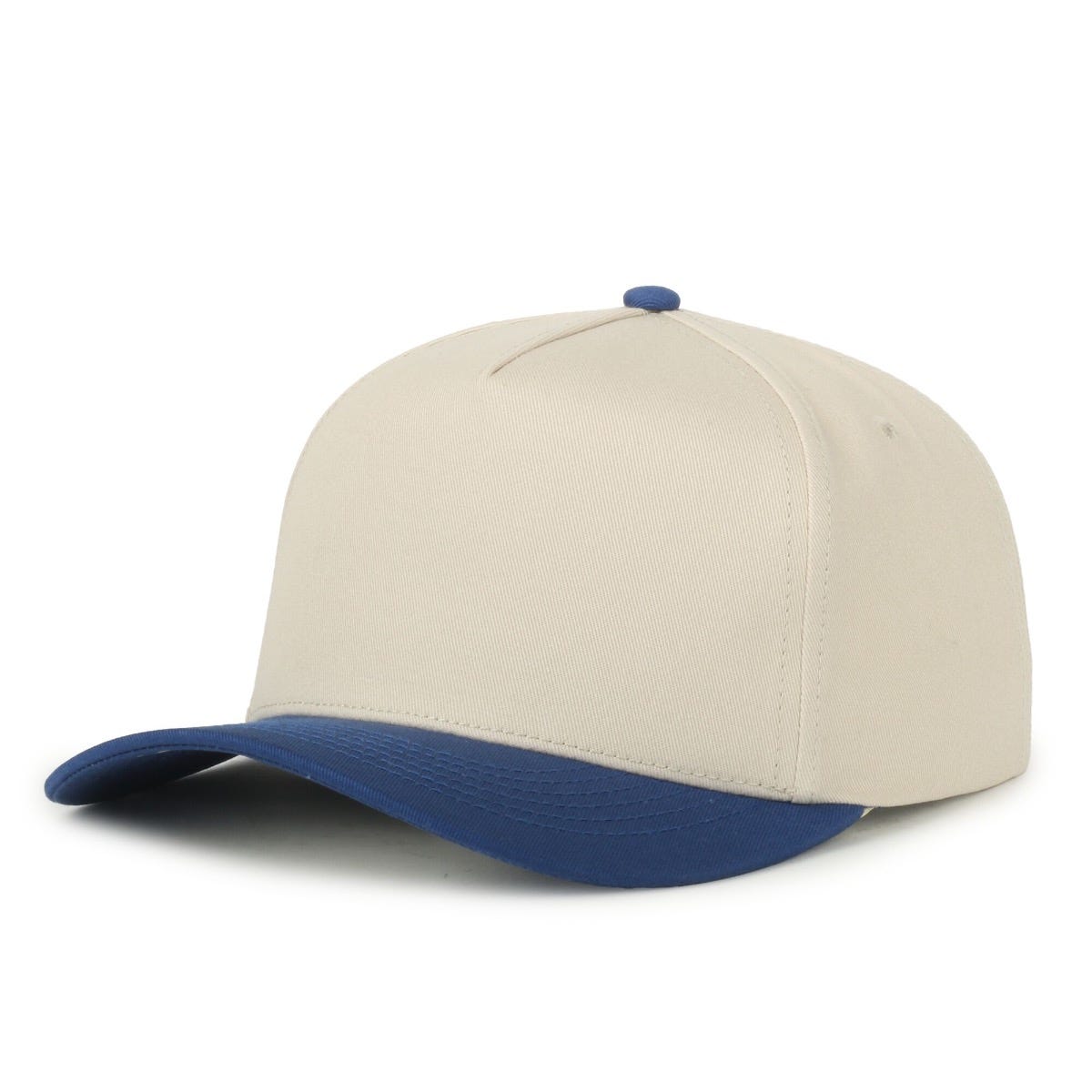 Legendary Headwear PALMETTO Cotton Twill Structured Snapback Cap - Stone/Royal
