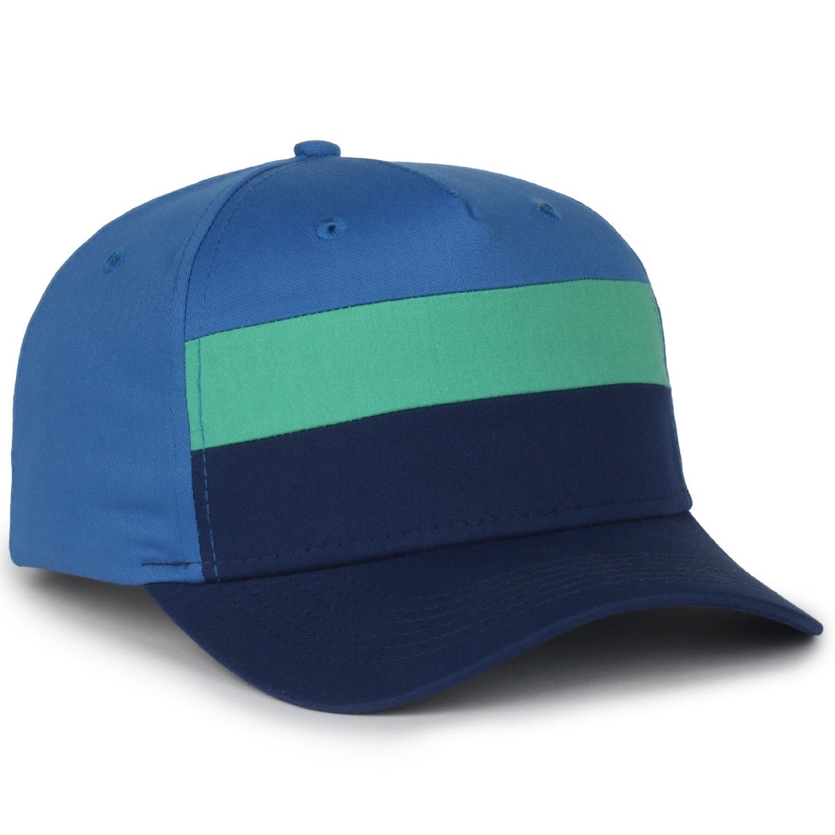 Legendary Headwear PHOENIX 7-Panel Structured Snapback Cap - Navy/Mint/Blue