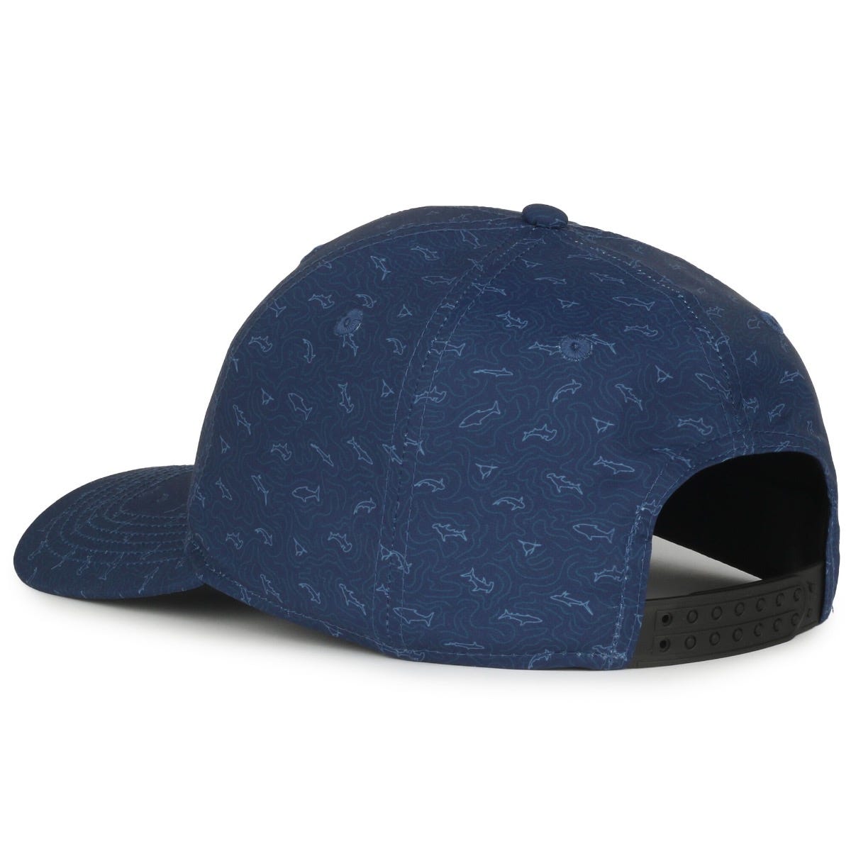 Legendary Headwear QUIVER Sublimated Print Structured Snapback Cap - Sharks Navy