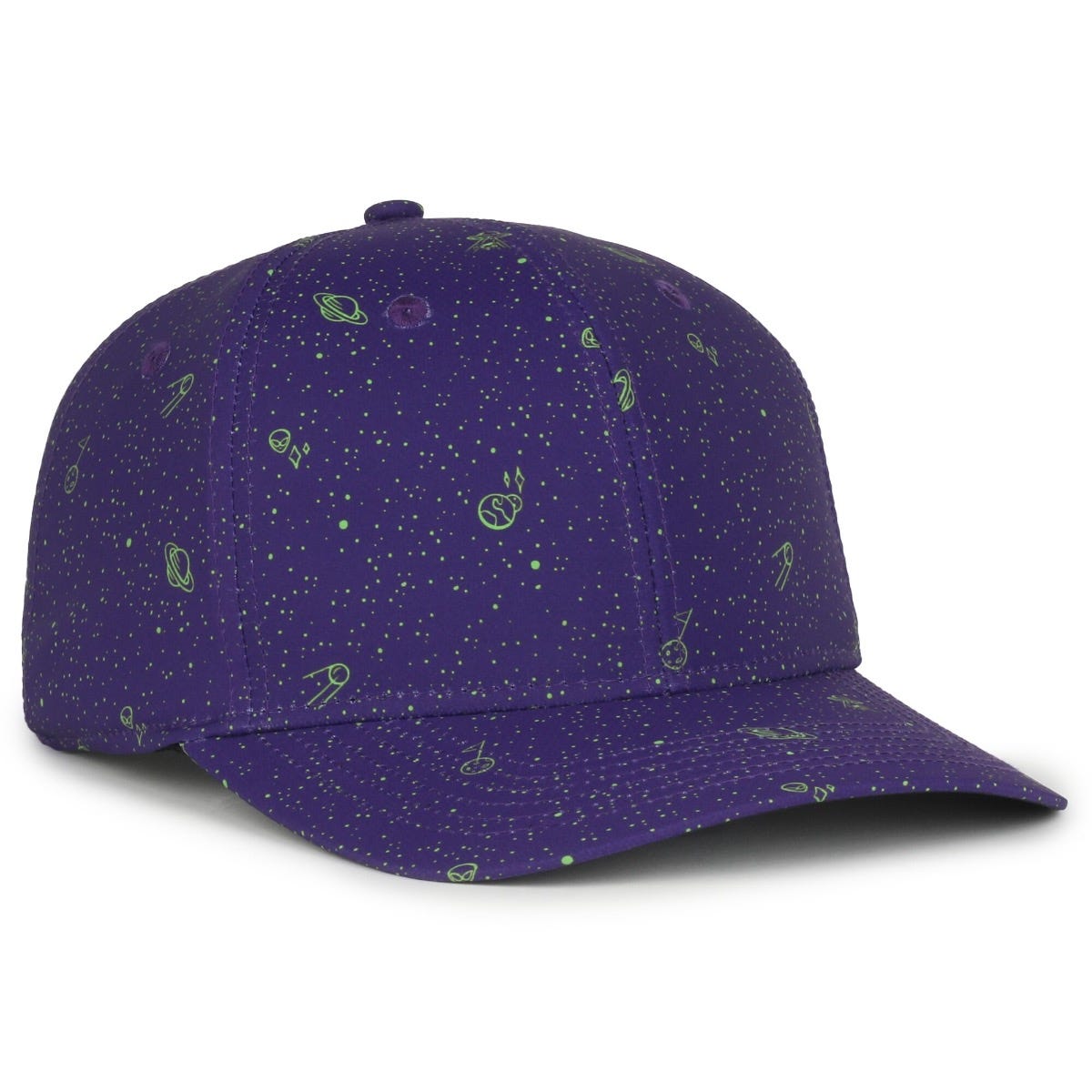 Legendary Headwear QUIVER Sublimated Print Structured Snapback Cap - Galactic Purple