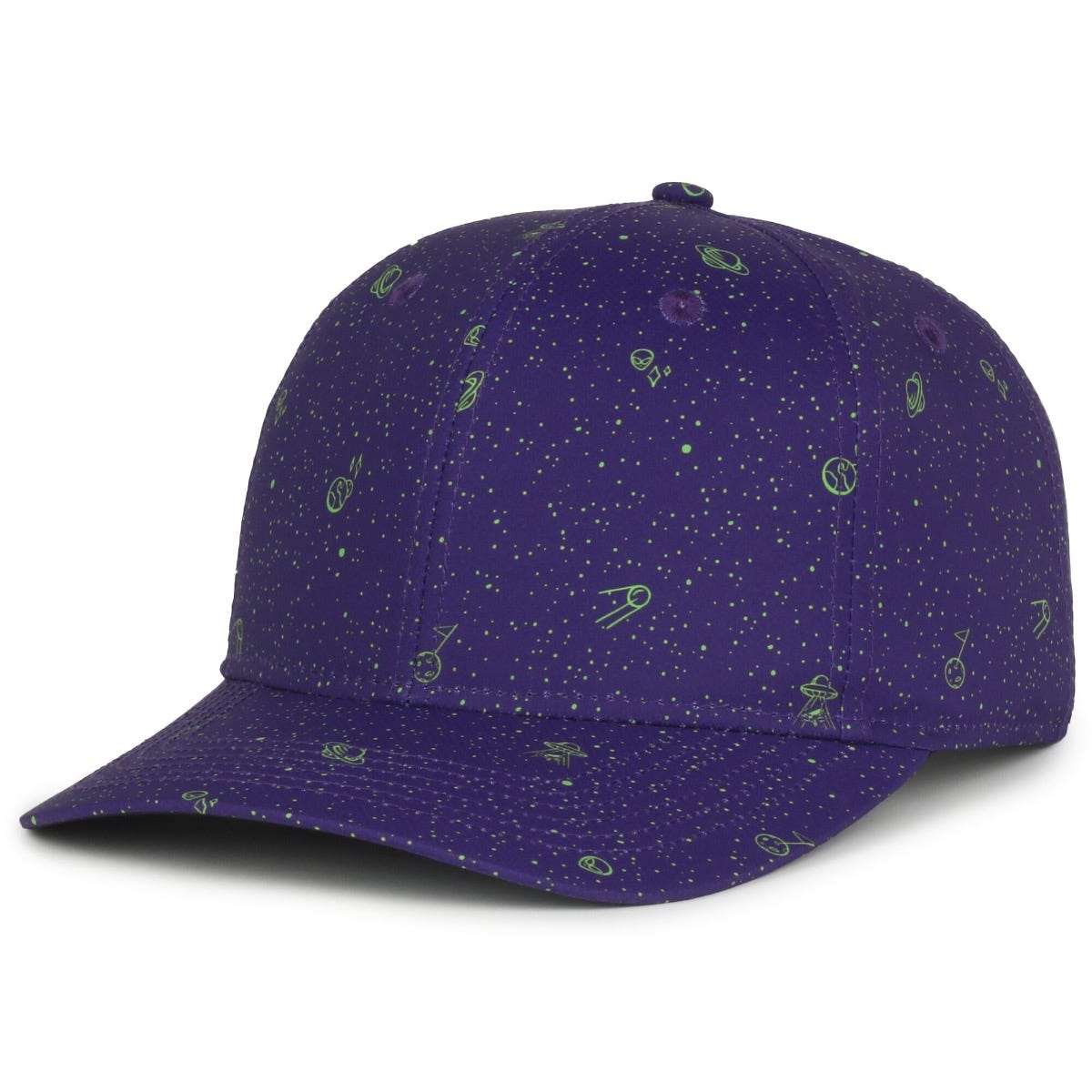 Legendary Headwear QUIVER Sublimated Print Structured Snapback Cap - Galactic Purple