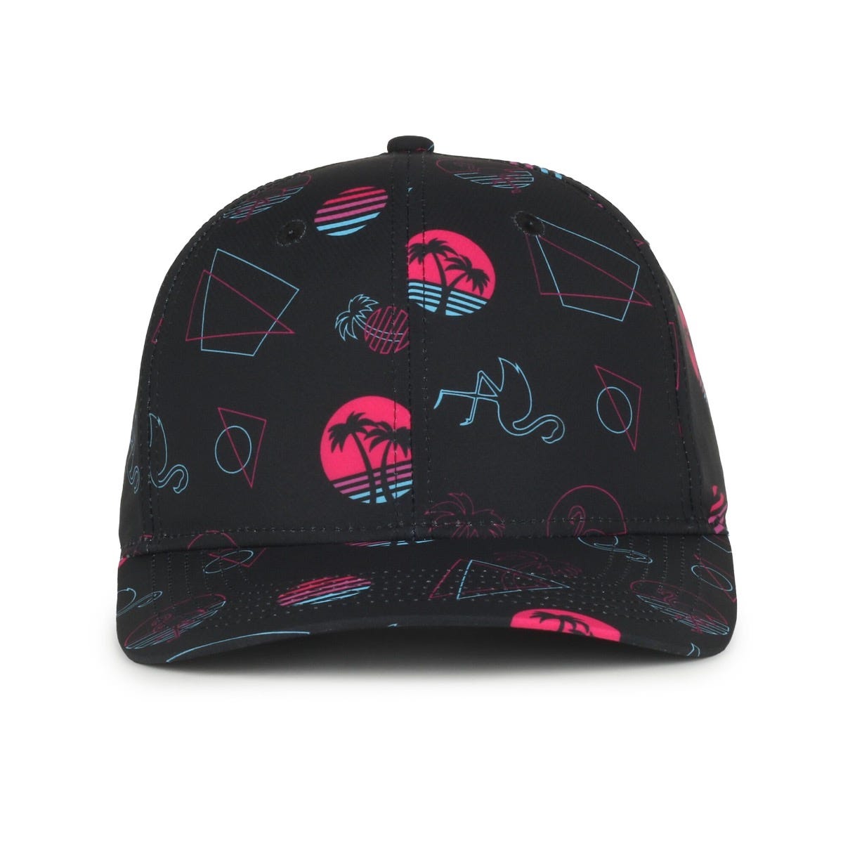 Legendary Headwear QUIVER Sublimated Print Structured Snapback Cap - Miami Black