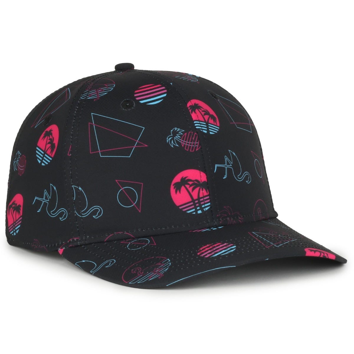 Legendary Headwear QUIVER Sublimated Print Structured Snapback Cap - Miami Black
