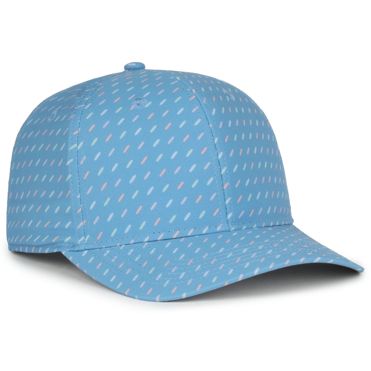 Legendary Headwear QUIVER Sublimated Print Structured Snapback Cap - Surfboard Light Blue
