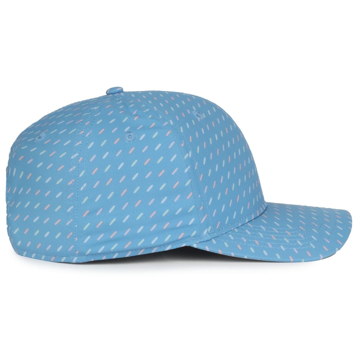 Legendary Headwear QUIVER Sublimated Print Structured Snapback Cap - Surfboard Light Blue