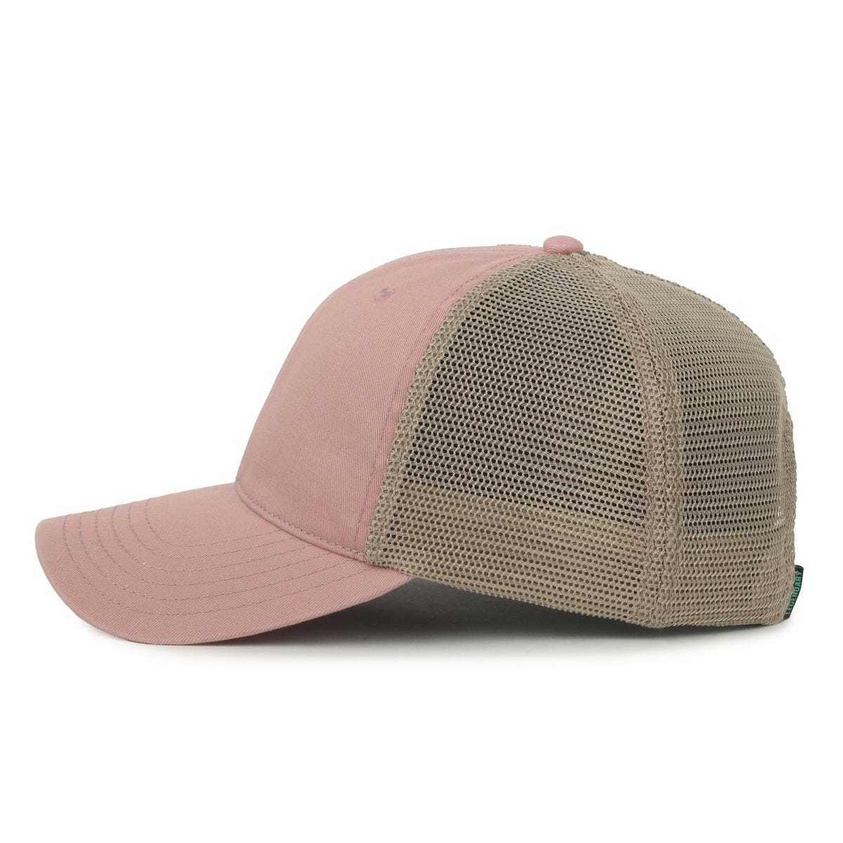 Legendary Headwear SANDBAR Washed Cotton Twill Mesh Back Trucker Cap - Dusty Rose/Tea Stain