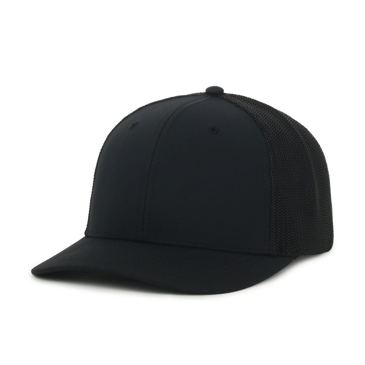 Legendary Headwear SIXER Retro Stretch Mesh Back Trucker Cap - Black
