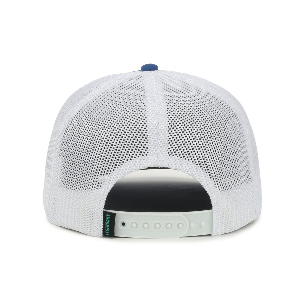 Legendary Headwear SIXER Retro Stretch Mesh Back Trucker Cap - Royal/White