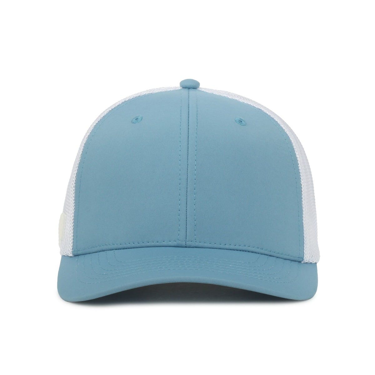 Legendary Headwear SIXER Retro Stretch Mesh Back Trucker Cap - Columbia Blue/White