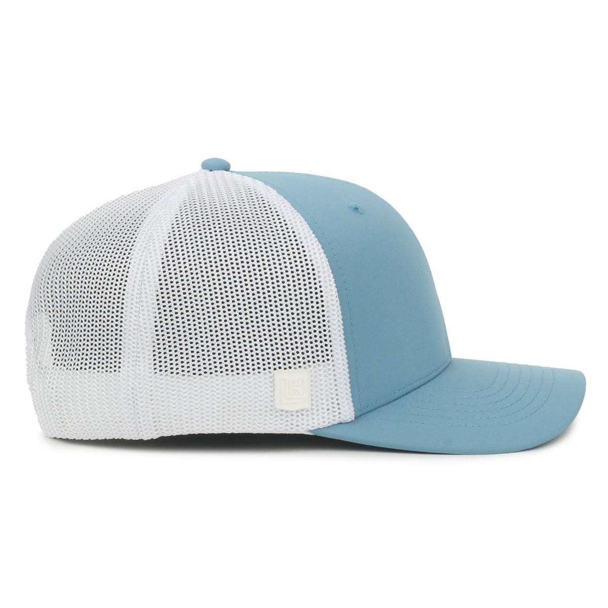 Legendary Headwear SIXER Retro Stretch Mesh Back Trucker Cap - Columbia Blue/White