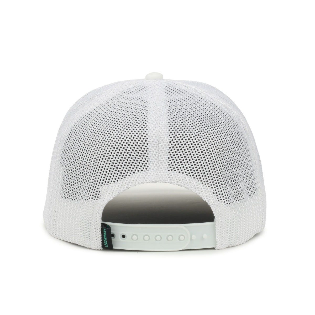 Legendary Headwear SIXER Retro Stretch Mesh Back Trucker Cap - White