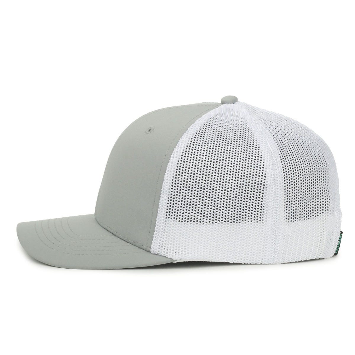Legendary Headwear SIXER Retro Stretch Mesh Back Trucker Cap - Grey/White