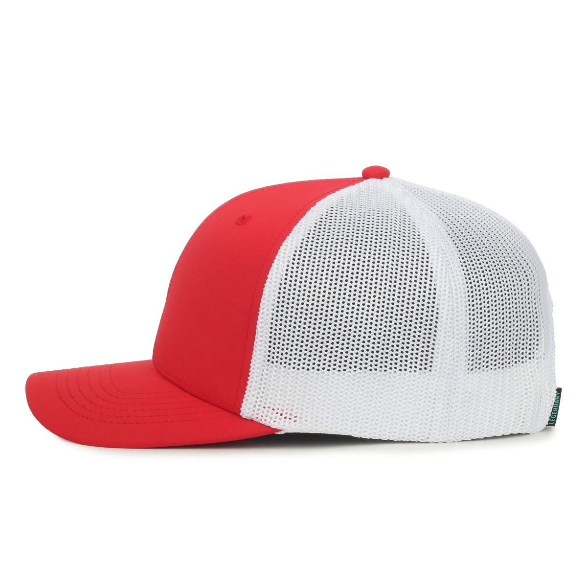 Legendary Headwear SIXER Retro Stretch Mesh Back Trucker Cap - Red/White