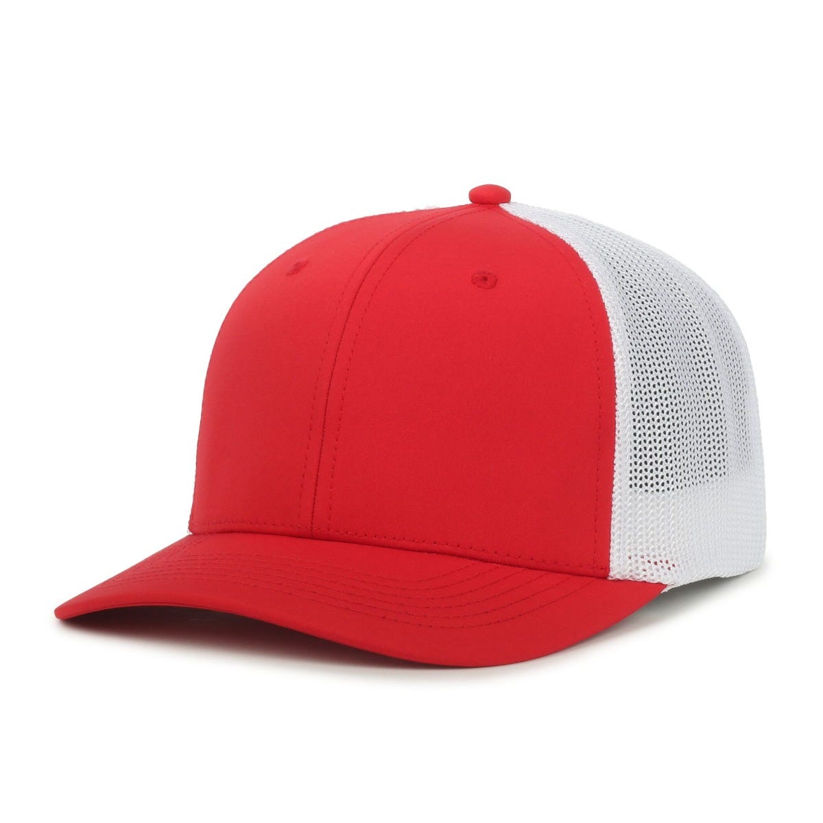 Legendary Headwear SIXER Retro Stretch Mesh Back Trucker Cap - Red/White
