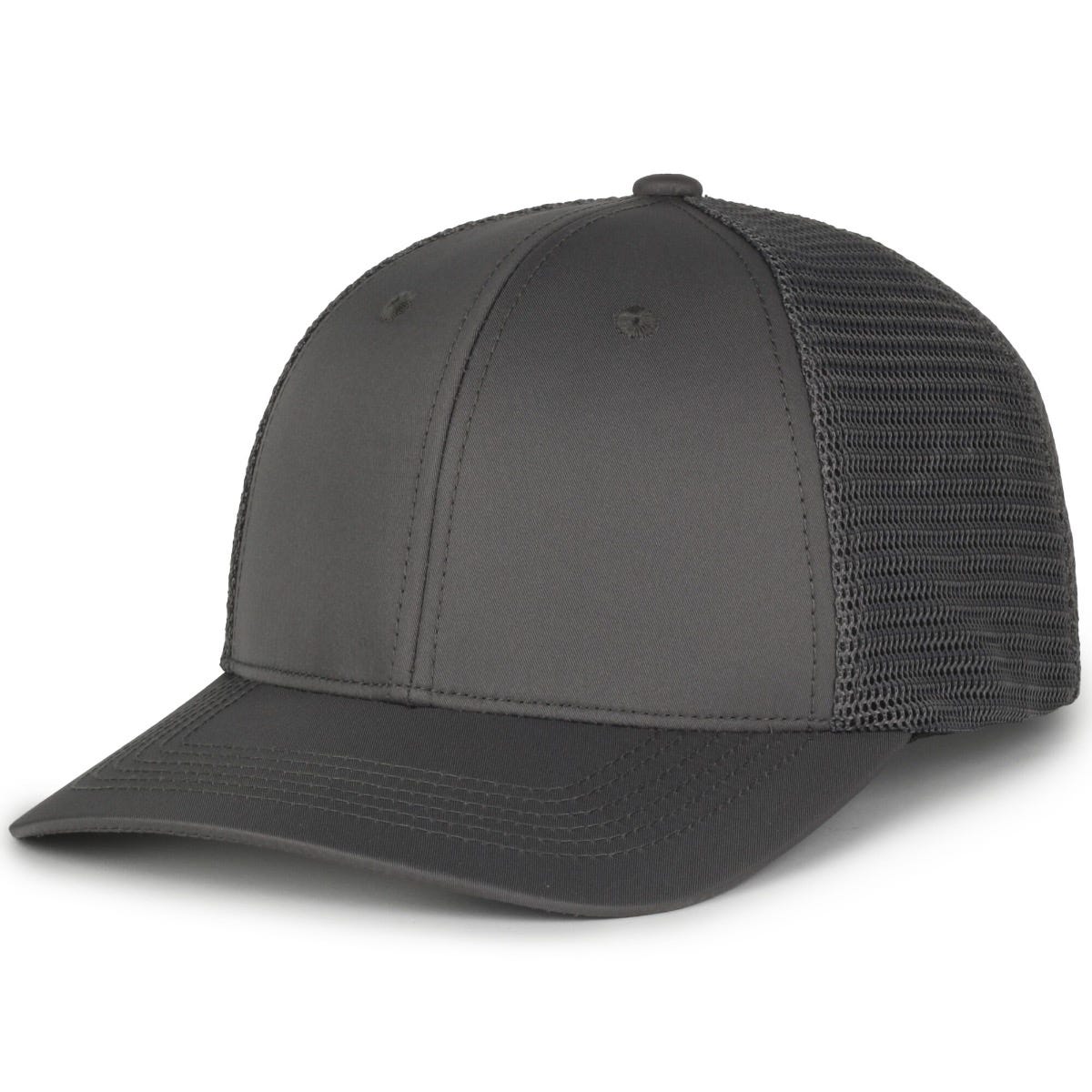 Legendary Headwear UPPERS Greenline Recycled Mesh Back Trucker Cap - Charcoal/Charcoal