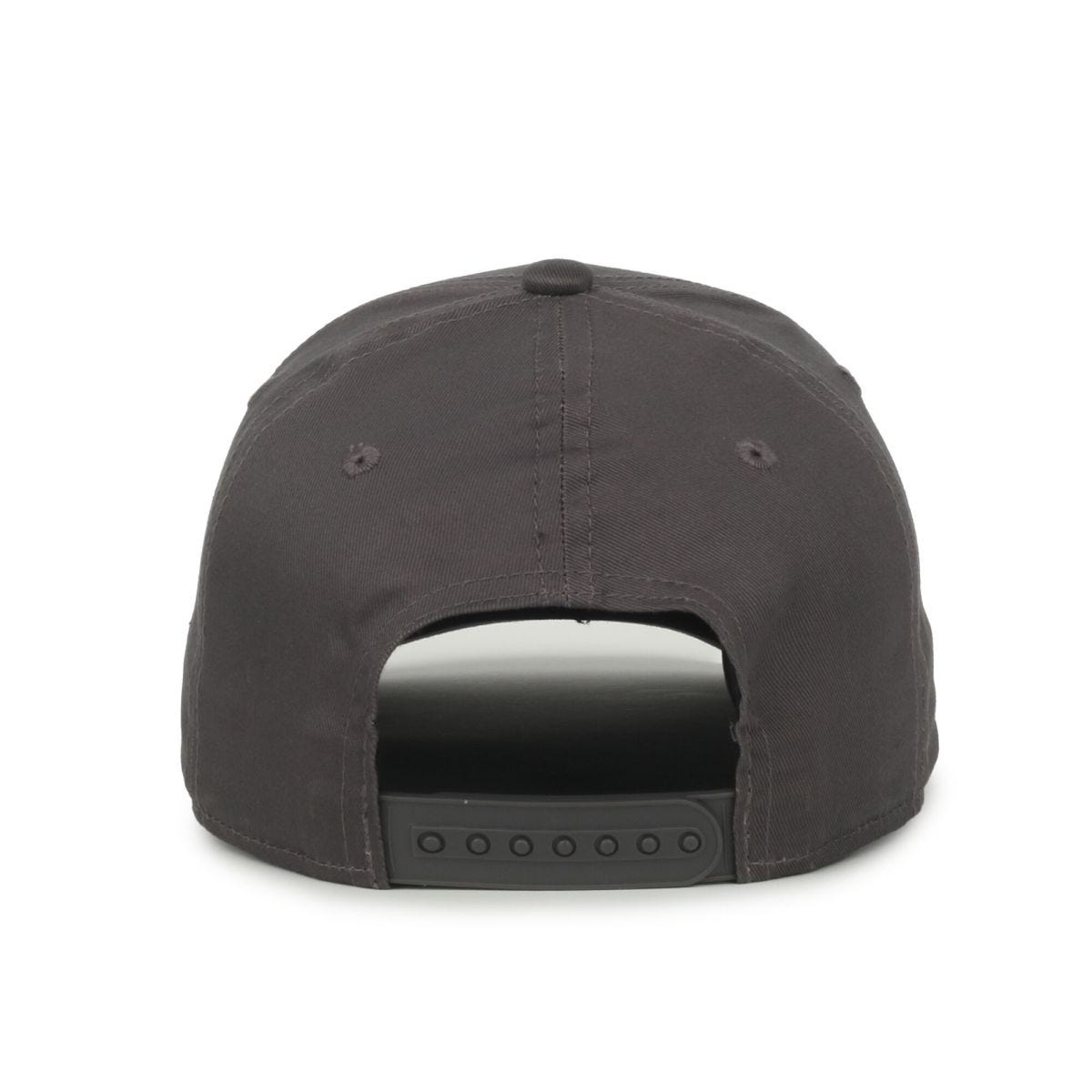 OC Sports VROOM-01 Checkered Flame Solid Back Cap - Charcoal