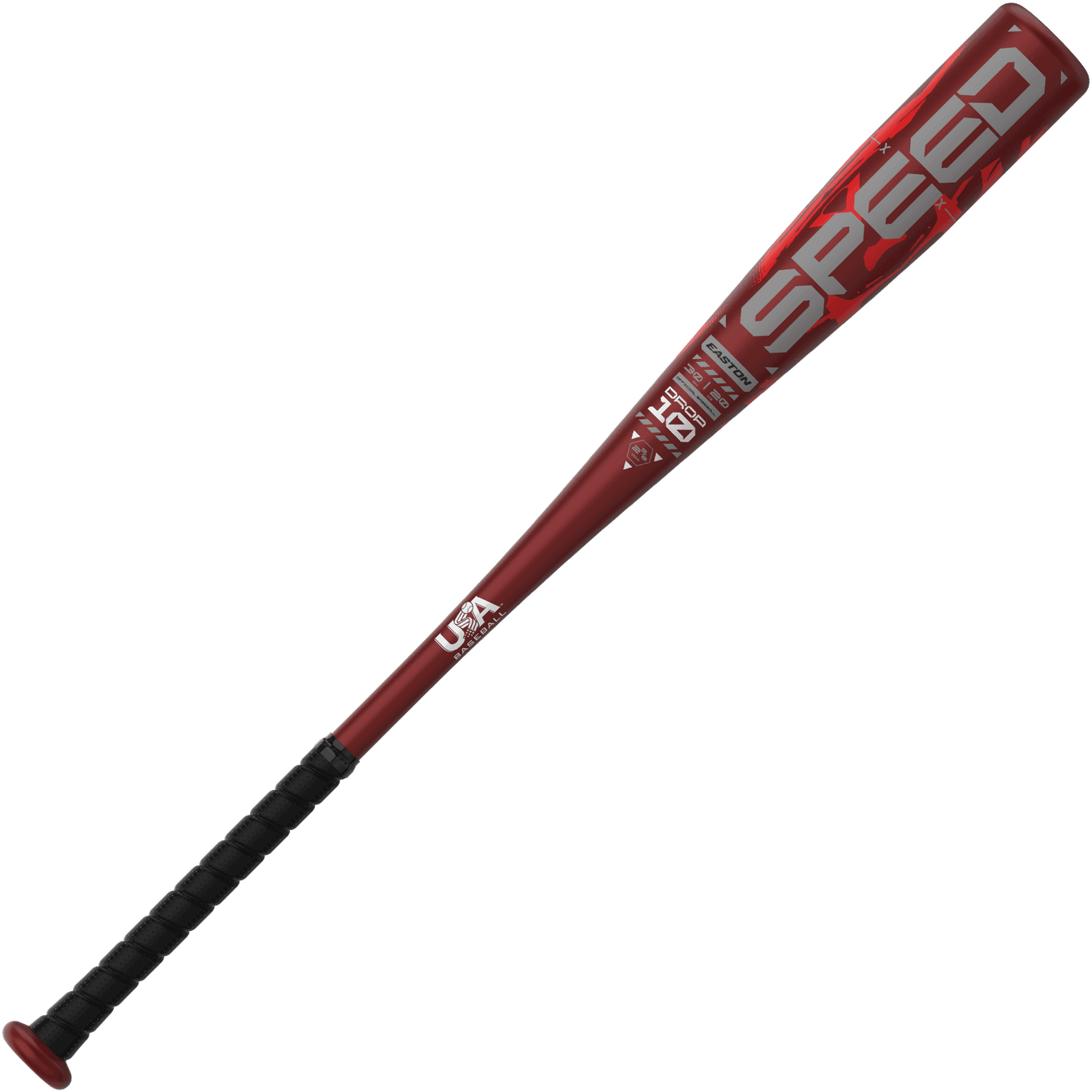 Easton 2025 Speed (-10) USA Approved Bat EUS5SPD10 - Maroon Red - HIT a Double - 1