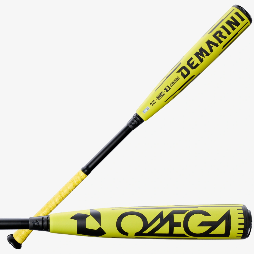 DeMarini 2026 Omeg Electric Yellow (-3) BBCOR Bat WBD2635010 - Black Yellow - HIT a Double