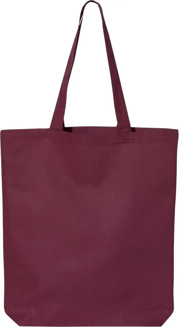 Q-tees Qtbg 12l Economical Tote - Maroon - one Size Fits Most
