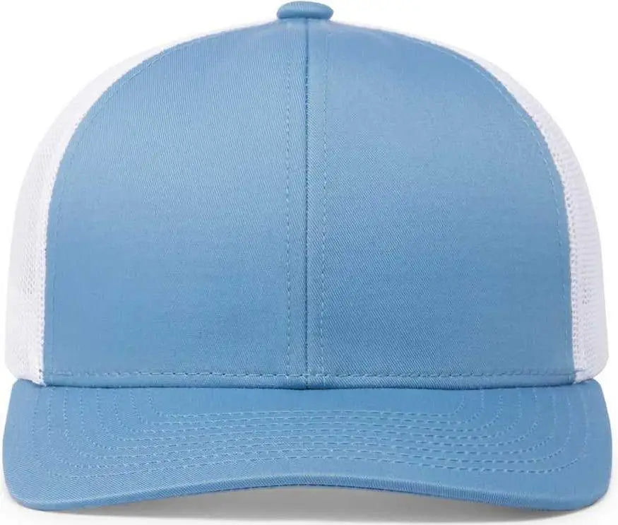 Pacific Headwear 104c Trucker Snapback Cap - Columbia Blue White - 7’’ - 7 7/8’’