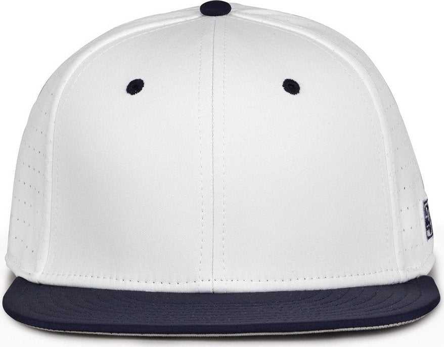 The Game GB998 Perforated GameChanger Cap - White Navy - HIT a Double - 2