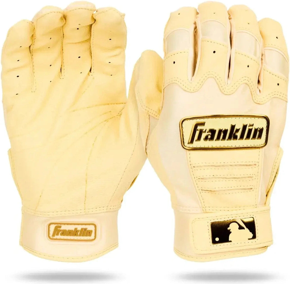 Franklin Youth CFX Pro Batting Gloves - Vanilla Gold - HIT a Double - 1