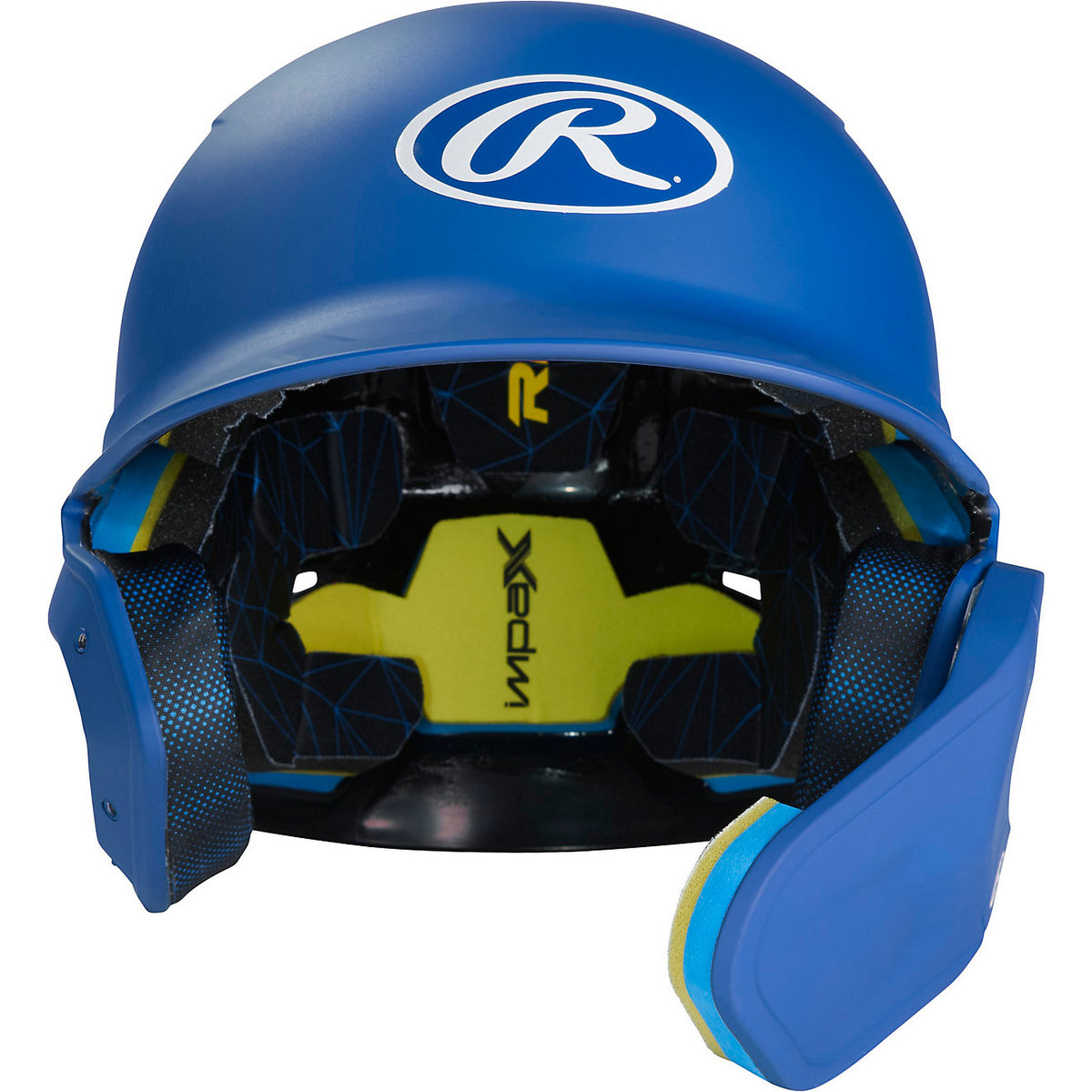 Rawlings Mach Matte Color Batting Helmet with Adjustable Jaw Guard - Royal - HIT a Double - 1