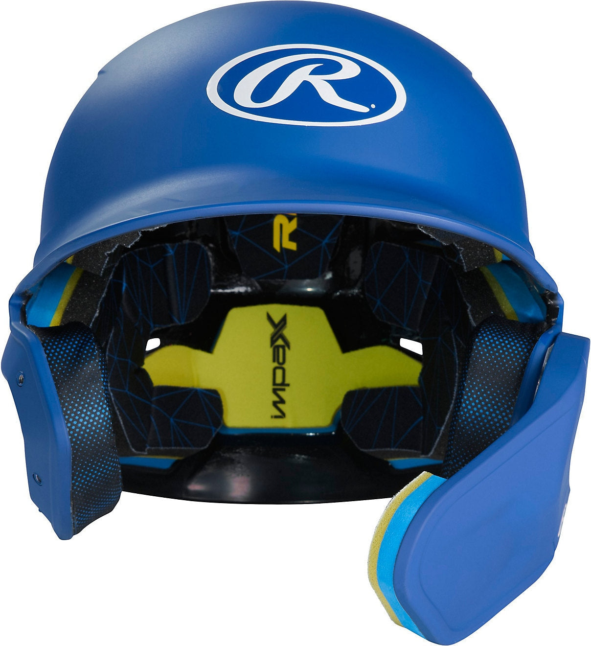 Rawlings Mach Matte Color Batting Helmet with Adjustable Jaw Guard - Royal - HIT a Double - 1