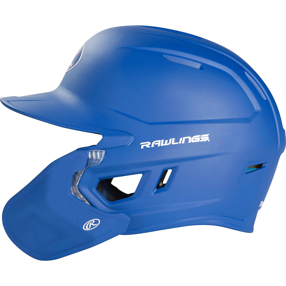 Rawlings Mach Matte Color Batting Helmet with Adjustable Jaw Guard - Royal - HIT a Double - 2