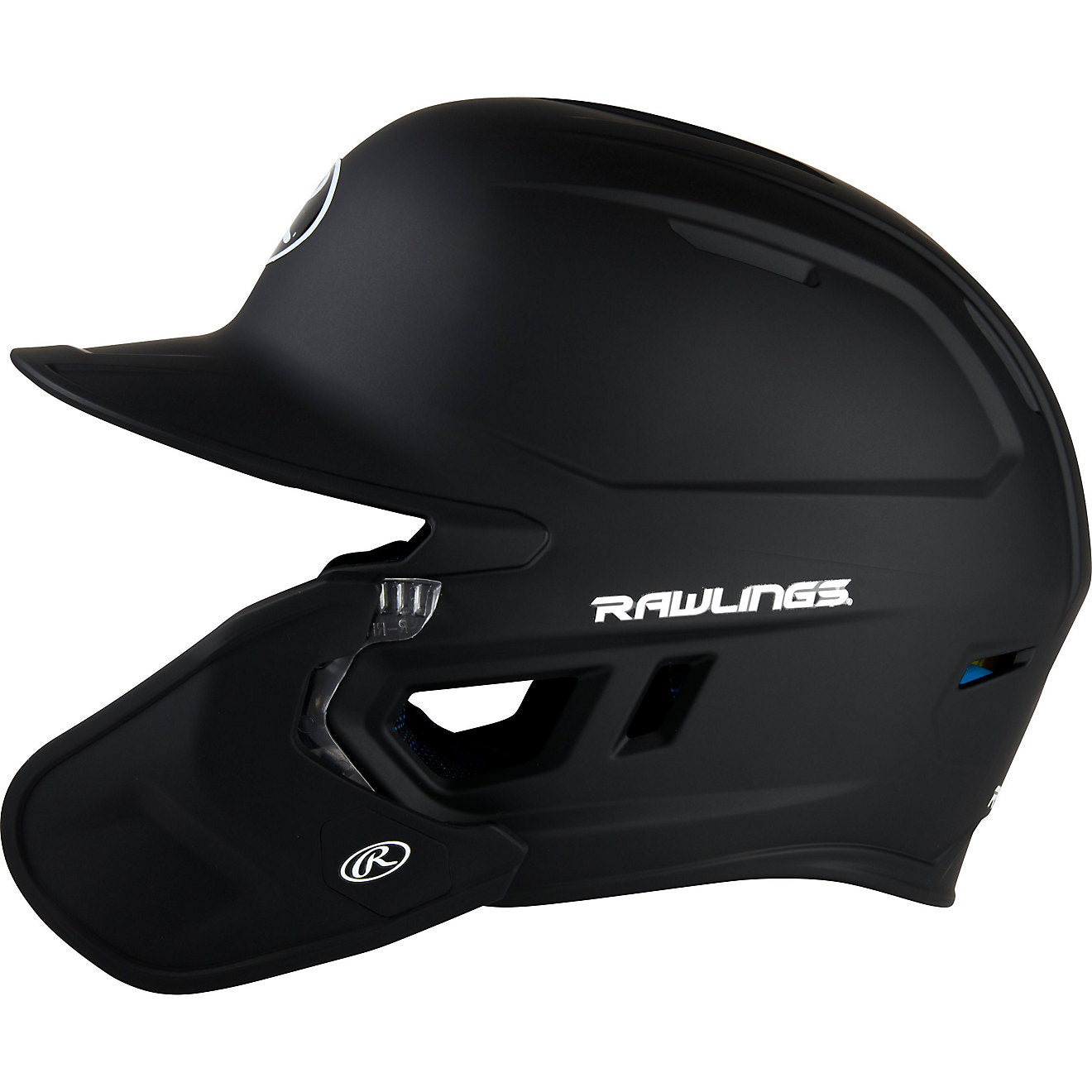 Rawlings Mach Matte Color Batting Helmet with Adjustable Jaw Guard - Black - HIT a Double - 1
