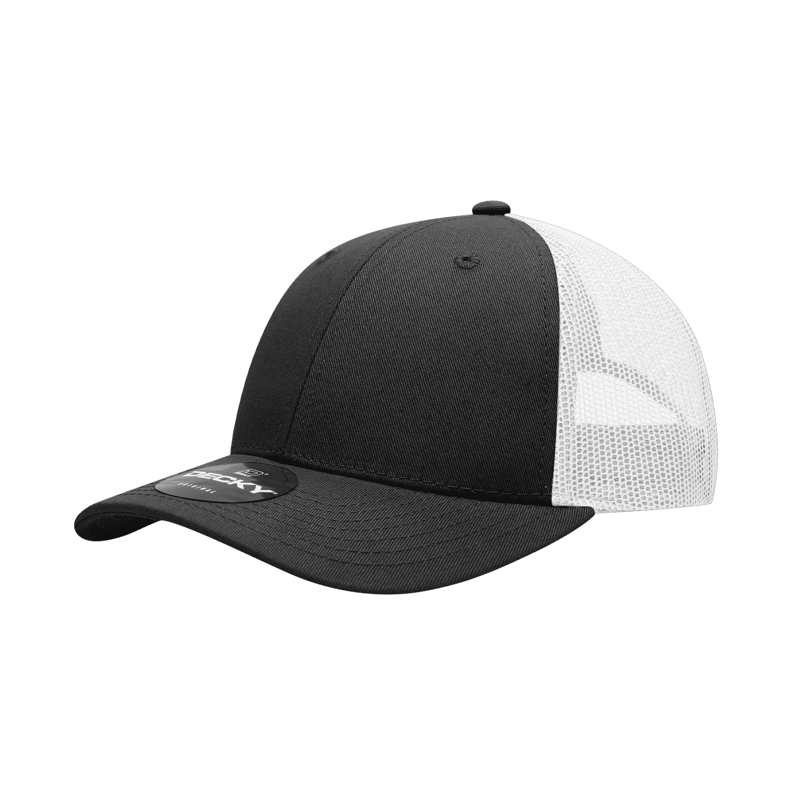 Decky 214 Low Crown Mesh Golf Cap - Black White - one Size Fits Most