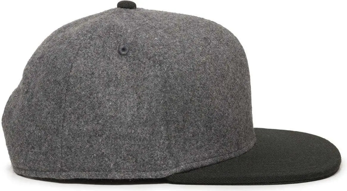 Oc Sports Redlbl104 Adjustable Flat Bill Cap - Charcoal Black - Dark Gray / 6 7/8’’ - 7 1/2’’
